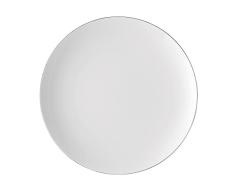 Thomas Medaillon 10229 Assiette Plate en Porcelaine, Bord en Platine, 28 cm