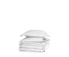 De Witte Lietaer Motion Parure Linge de Lit, 100% Coton Satin, White, 1/140x200-1/60x70