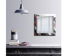 Bonamaison DÃ©coration Murale Impression sur Miroir EncadrÃ© sur Toile, Dimensions: 50 x 50 Cm - ConÃ§u et fabriquÃ© en Turquie