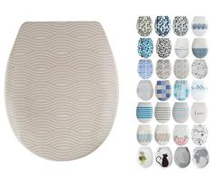 MSV 141737 Abattant WC Wave Marron en Duroplast avec softclose, Plastique, multicoloré, 30 x 20 x 15 cm