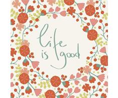 Scenolia Tableau dÃ©coration Murale Life is Good 90 x 90 cm | dÃ©co Design imprimÃ©e en France