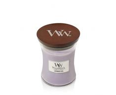 WoodWick bougie parfumée moyenne en jarre avec mèche qui crépite, Lavande relaxante, Temps de combustion jusquà 60 heures