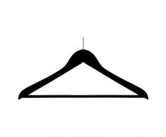 Garcia de Pou 48Â unitÃ© AntiTheft Cintre en boÃ®te, Bois, Noir, 44.5Â x 1.2Â x 22Â cm