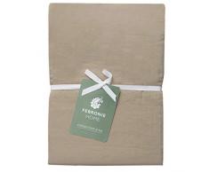 Moorish Idol - Satin de Coton Drap Plat- 240cm x 300cm- Naturel