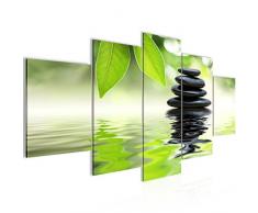 Tableau decoration murale Feng Shui 200 x 100 cm - XXL Impression sur Toile Salon Appartment 5 Parties - prêt à accrocher - 501151a