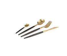 Excelsa Japan Gold Service de 24 couverts en acier inoxydable 18/10