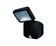 LEDVANCE GADGET Simple Tête LED + Détecteur de Mouvement (Piles incluses) | Projecteur Extérieur à Pile | Noir | 4 Watts - 260 Lumens | Blanc Froid 4000K | Etanche IP54