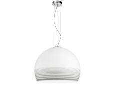 Rossini Ã©clairage Virna Suspension en verre dÃ©corÃ© E27, 20Â W, Argent
