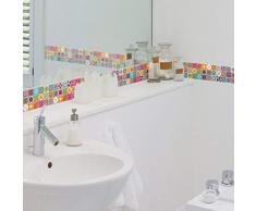 Ambiance Sticker col-frise-RV-A0107_30x30cm Stickers carrelage, Acrylique, Catarina, 30 x 30 cm