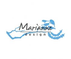 Marianne Design Creatables Matrices de Découpe et Embossing, Branche de Guirlande de Cacahuètes, pour Projects de Loisirs Créatifs avec du Papier, Métall, Bleu Clair, 15 x 10,5 cm
