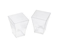 Delys-By-Verceral 507679 24 Lots de 12 Verrines Plastique Blanc 5 x 5 x 4,5 cm