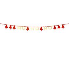 Talking Tables GARLANDV2 Accessoires FÃªte DÃ©coration Ã Suspendre | Guirlande de NoÃ«l Ho Rouge et Or | 3Â m, Multicolor