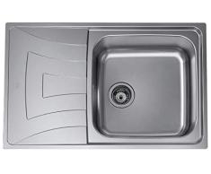 Teka TEK-115120004 MAX 79 1C 1E SF Lavabo Ã poser Rectangulaire Acier inoxydable 18/8 Acier inoxydable