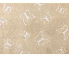 Aratextil Papillon Tapis pour Enfant, Coton, Beige, 120Â x 160Â cm