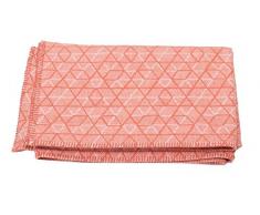 David Fussenegger Sylt BW Plaid avec Point dÃ©coratif gÃ©omÃ©trique, Coton mÃ©langÃ©, Terracotta, 200Â x 140Â cm