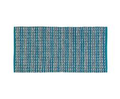 FERIDRAS Twist Tapis, Coton, Turquoise, 3Â x 31Â x 62Â cm
