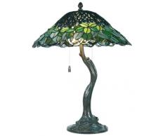 Lumilamp 5LL-5386Lampe de Table Tiffany Style Arbre Vert Ã 47 x 58 cm 2 x E27 Max 60 W