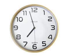 Unilux Baltic Pendule de bureau murale Système Quartz Lisible jusquà 35 m à 31,5 cm Bois/Blanc