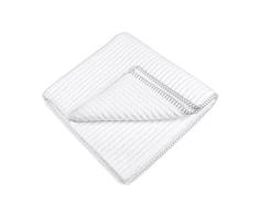 Heckett Lane Tapis de Bidet 60 % Coton, 40 % Viscose de Bambou, 60 x 60 cm, Blanc