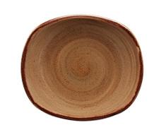 Couronne Assiette, Porcelaine, Marron, 17Â x 19Â x 3Â cm