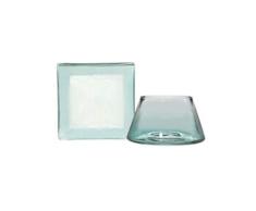 Yankee Candle Savoy Abat-jour et assiette en verre Bleu Taille S