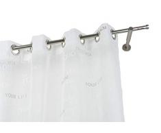 Tringle Ã Rideaux: Ã 20 mm sans Anneaux, L. 380 cm. en Acier satinÃ©, avec de Longues Supports â Complet