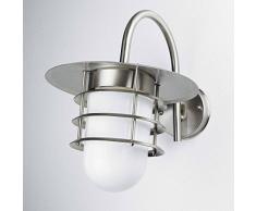 Applique murale extÃ©rieure en acier inoxydable xL Â«dover modern solide iP44 extÃ©rieur lumiÃ¨re de la cour et le jardin