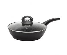 Crealys 520044 Sauteuse, Aluminium, Noir, 9,5 x 25,5 x 43 cm