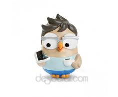 Studio Egan ML18GU/2IR Figurine Informatique, modèle Goofi hiboux, céramique, Mutlicolore, 8 x 8 x 10 cm