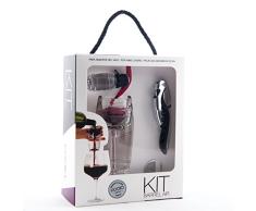 Koala Barrel High Tech Kit Aérateur de vin, Bouchon et Tire Bouchon, Acier Inoxydable, 17 x 8 x 22 cm, 4 unités