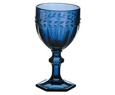 Anton Studio Designs Gobelets Camargue, Verre, Bleu, 9 x 9 x 17 cm