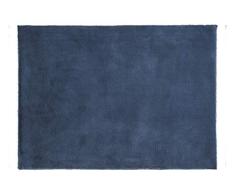 Eurofirany Tapis décoratif pour Tapis de Bain ou Salle de Bains, Salon, Chambre à Coucher, Cuisine Rectangulaire Imitation Fourrure Doux Bleu Marine 60 c90 cm