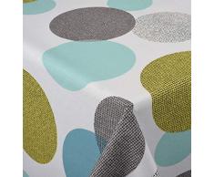 Venilia Lola Menthe Linge de Table Nappe Anti Tache, ImpermÃ©able, Coton, Rondes, 160 x 160 cm, 55158