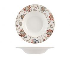 Churchill Jacobean Set Assiettes Table Fonds, Earthware, Blanc, 6Â unitÃ©s