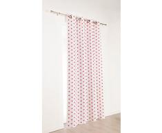 Linder 302/60/47033/377FR Rideau Ã Oeillets Polyester Rose 140 x 240 cm