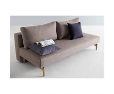 INNOVATION LIVING Canapé Design TRYM Mixed Dance Grey Convertible Lit 140 * 200 cm