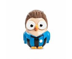 Studio Egan ml18ct/1naz Figurine Footballeur, modèle Goofi hiboux, céramique, Noir/Azzuro, 6 x 6 x 8 cm