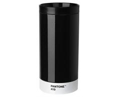 Pantone Gobelet de Voyage en Acier Inoxydable, ABS, Black 419, 7.5 x 7.5 x 16.4 cm