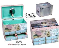 Anekke Lot de 4 tiroirs de Rangement pour Bijoux pour Armoire, dÃ©coration de Festival, Articles pour la Maison, Unisexe, Adulte, Multicolore, Unique