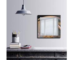 Bonamaison DÃ©coration Murale Impression sur Miroir EncadrÃ© sur Toile, Dimensions: 50 x 50 Cm - ConÃ§u et fabriquÃ© en Turquie