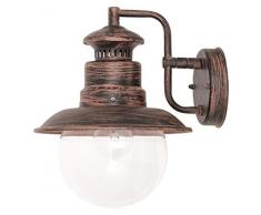 Rabalux 8163 A + + to E, Applique murale extérieure Odessa, métal, E27, marron antique 25 x 21.5 x 27 cm