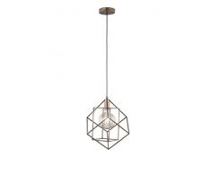 Wofi Lampe dintÃ©rieur, salon, suspension, suspension, lampe, or, bronze, marron antique, verre, 60 W, couleur or