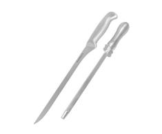 Fackelmann Couteau à Jambon + Fusil à aiguiser en Acier Inoxydable