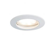 Paulmann 93973 encastrés LED Coin plat spot encastré kit complet satiné cadre de montage rond plafonnier spot 6,8W Blanc
