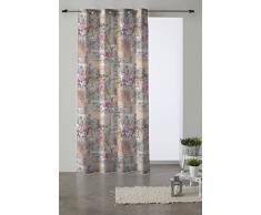 Martina Home Romantic Rideau Oeillets, Tissu, Multicolore, 280Â x 140Â x 3Â cm