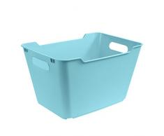 keeeper Boîte de Rangement, Surface Texturée, 12 L, Lotta, Bleu Clair