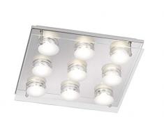 Action by Wofi 405801016000Â A + Applique murale, MÃ©tal, 5,5Â W, intÃ©grÃ©, Silber, Transparent, Integriert 49.5 wattsW