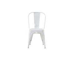 ZONS Chaise Industrielle L35.5xl35.5xH84CM Blanc