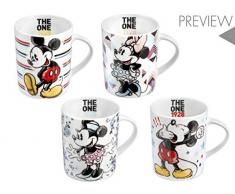 Home 735813 Mickey The One Lot de 12 tasses en porcelaine
