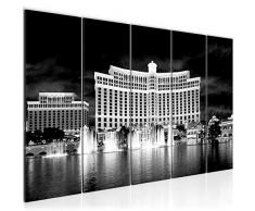 Tableau decoration murale Bellagio Las Vegas 200 x 80 cm - XXL Impression sur Toile Salon Appartment 5 Parties - prÃªt Ã accrocher - 601255c